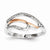 Sterling Silver & 14k Gold Diamond Fashion Ring