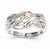 Sterling Silver & 14k Gold Diamond Fashion Wedding Band