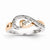 Sterling Silver & 14k Gold Diamond Fashion Ring