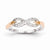 Silver Silver & 14k Rose Gold Diamond Fashion Ring