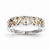 Sterling Silver & 14k Gold Diamond Fashion Wedding Band