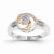 Sterling Silver & 14k Gold Diamond Fashion Ring