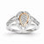 Sterling Silver & 14k Gold Diamond Fashion Ring