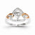 Sterling Silver & 14k Gold Diamond Fashion Ring