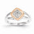 Sterling Silver & 14k Gold Diamond Fashion Ring