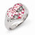 Sterling Silver Mosaic Pink MOP & CZ Ring