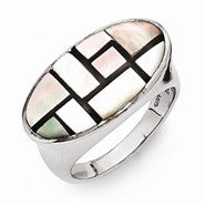 Sterling Silver Multi Color MOP Ring