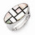 Sterling Silver Multi Color MOP Ring