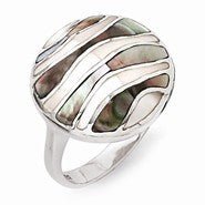 Sterling Silver Multi Color MOP Ring