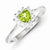 Sterling Silver Peridot Heart Ring