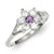 Sterling Silver Amethyst and CZ Ring