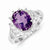 Sterling Silver Amethyst and CZ Ring