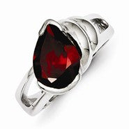 Sterling Silver Garnet Ring