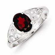 Sterling Silver Garnet Ring