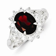 Sterling Silver Garnet Ring