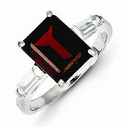 Sterling Silver Garnet Ring
