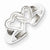 Sterling Silver Solid Heart Toe Ring