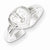 Sterling Silver Heart CZ Toe Ring