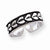 Sterling Silver Antiqued Heart Toe Ring