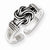 Sterling Silver Antiqued Love Knot Toe Ring