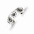 Sterling Silver Antiqued Sun Toe Ring