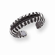 Sterling Silver Antiqued Toe Ring
