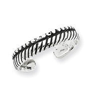 Sterling Silver Etched Toe Ring