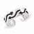 Sterling Silver Antiqued Wavy Arrow Toe Ring