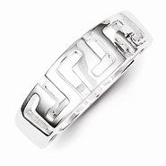 Sterling Silver Greek Key Ring