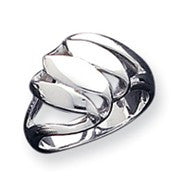 Sterling Silver Fancy Ribbed Ring