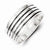 Sterling Silver Antiqued Ribbed Ring