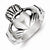 Sterling Silver Antiqued Claddagh Ring