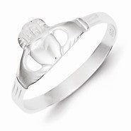 Sterling Silver Solid Claddagh Ring