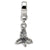 Holly Leaf Charm Dangle Bead in Sterling Silver