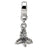 Sterling Silver Holly Leaf Dangle Bead Charm hide-image