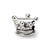 Kids Jester Hat Charm Bead in Sterling Silver