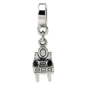 Sterling Silver Kids Vanity Dangle Bead Charm hide-image