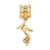 High Heel Shoe Charm Dangle Bead in Gold Plated