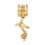 Gold Plated High Heel Shoe Dangle Bead Charm hide-image