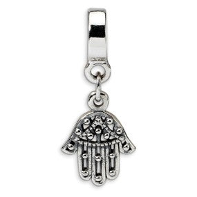 Sterling Silver Chamseh Dangle Bead Charm hide-image