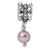 Lavender FW. Cultured Pearl Charm Dangle Bead in Sterling Silver