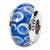 Sterling Silver Blue/White Hand-blown Glass Bead Charm hide-image