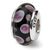 Sterling Silver Purple/Black Hand-blown Glass Bead Charm hide-image