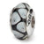Sterling Silver Black/Grey Hand-blown Glass Bead Charm hide-image