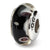 Sterling Silver Black/Grey Hand-blown Glass Bead Charm hide-image