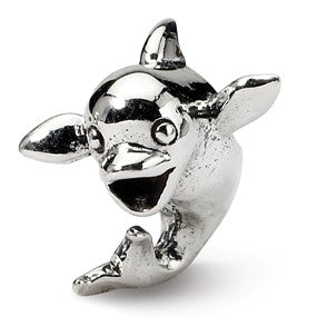 Sterling Silver Kids Dolphin Bead Charm hide-image