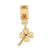 Gold Plated 4-leaf Clover Dangle Bead Charm hide-image