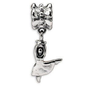 Sterling Silver Dancer Dangle Bead Charm hide-image