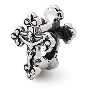 Sterling Silver Crucifix Bead Charm hide-image