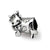 Kids Cow w/ Bow Charm Bead in Sterling Silver